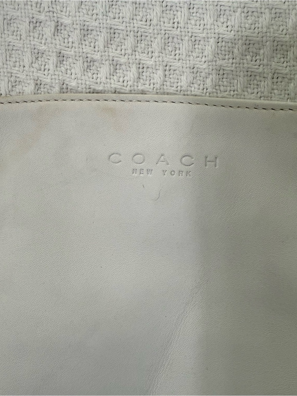 Coach White Leather Tote Bag | Large Shoulder Bag | Genuine Leather - Picture 7 of 10